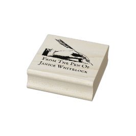 Wooden Stamp van gepersonaliseerde schrijver Rubberstempel