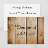Wooden stijlvolle verandering van adres Aankondigi Aankondigingskaart (Voorkant / Achterkant)