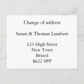 Wooden stijlvolle verandering van adres Aankondigi Aankondigingskaart (Achterkant)