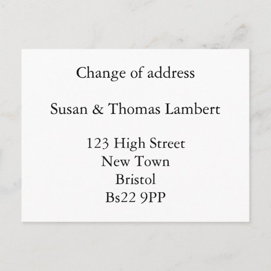 Wooden stijlvolle verandering van adres Aankondigi Aankondigingskaart (Achterkant)