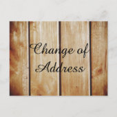 Wooden stijlvolle verandering van adres Aankondigi Aankondigingskaart (Voorkant)