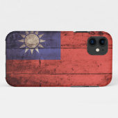Wooden Taiwan vlag Case-Mate iPhone Case (Achterkant (horizontaal))