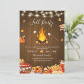 wooden thanksgiving gathering party  kaart (Staand voorkant)