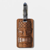 Wooden Tiki Mask Bagagelabel (Achterkant verticaal)