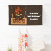 Wooden Tiki Mask  Retro ALOHA Hawaiian Spandoek (Insitu)