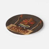 Wooden Tiki Mask  Retro ALOHA Summer Party Papieren Bordje (Gekanteld)