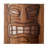 Wooden Tiki Mask Tegeltje (Voorkant)