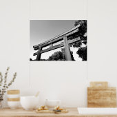 Wooden Torii van Meiji Shrine, Tokio Poster (Keuken)