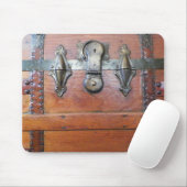 Wooden Trunk Chest met Buckles Muismat (Met muis)