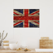 Wooden  Union Jack Flag Poster (Keuken)