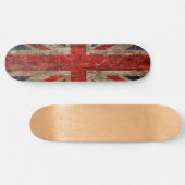 Wooden  Union Jack Flag Skateboard (Horizontaal)