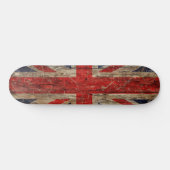 Wooden  Union Jack Flag Skateboard (Horizontaal)