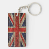 Wooden  Union Jack Flag Sleutelhanger (achterkant)