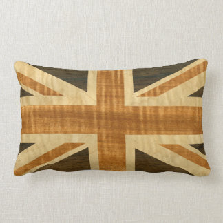Wooden Union Jack UK vlag Kussen