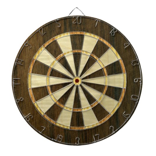 Wooden Veneer Dartboard Dartbord (Voorkant)