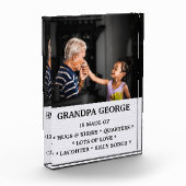 Wooden "waaruit opa bestaat" fotoblokken (Links)