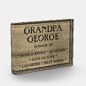 Wooden "waaruit opa bestaat" fotoblokken (Links)