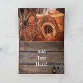 Wooden Wagon Wheels Card Kaart (Binnen)