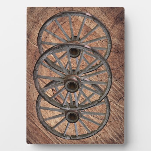 Wooden Wagon Wheels Fotoplaat (voorkant)