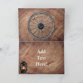  Wooden Wagon Wheels Note Card Notitiekaartje (Binnen)