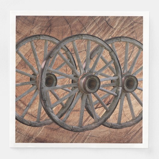  Wooden Wagon Wheels Servet (Voorkant)