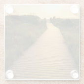 Wooden Walkway to Beach Glazen Onderzetter (Achterkant)