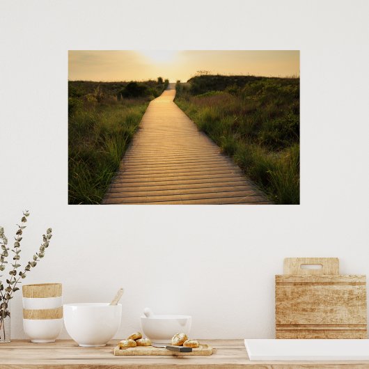 Wooden Walkway to Beach Poster (Keuken)