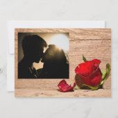 Wooden Wall en Red Rose sparen de Date Kaart (Achterkant)