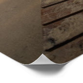 Wooden Wandelpad en Zee in de zomer Poster (Hoek)