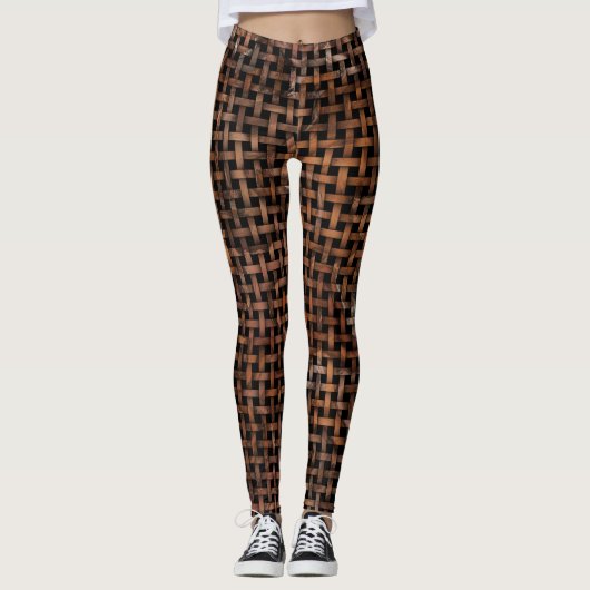 Wooden Weave Patroon Leggings (Voorkant)