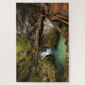 Wooden weg door Vintgar Gorge canyon Legpuzzel (Verticaal)