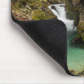 Wooden weg door Vintgar Gorge canyon Muismat (Hoek)