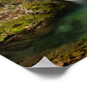 Wooden weg door Vintgar Gorge canyon Poster (Hoek)