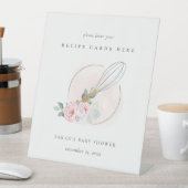 Wooden whiskyblush Kaart Baby shower Reclamebord Met Voetstuk (Insitu)