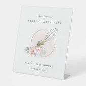 Wooden whiskyblush Kaart Baby shower Reclamebord Met Voetstuk (Voorkant)