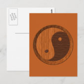 Wooden Yin Yang Briefkaart (Voorkant / Achterkant)