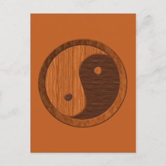 Wooden Yin Yang Briefkaart