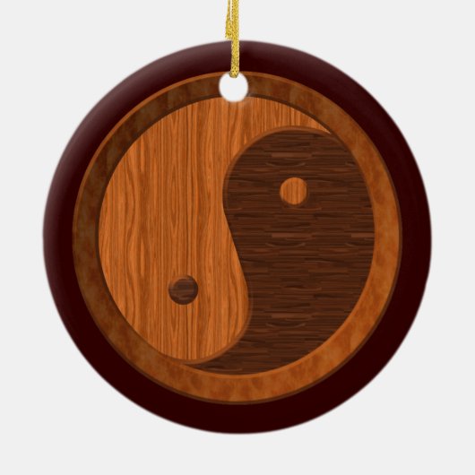 Wooden Yin Yang Ornament (Achterkant)