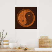 Wooden Yin Yang Poster (Keuken)