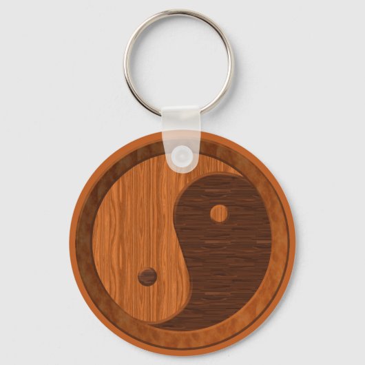 Wooden Yin Yang Sleutelhanger (Voorkant)