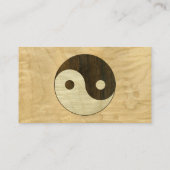 Wooden Yin Yang Symbol Visitekaartje (Achterkant)