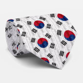 Wooden Zuid-Koreaanse vlag Stropdas (Opgerold)