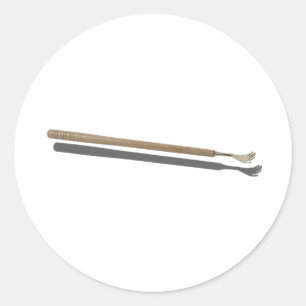 WoodenBackScratcher022111 Ronde Sticker