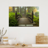 Woodenbrug in het Poster van de Japanse tuin (Keuken)