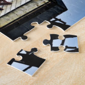Woodendok in het najaar van het meer legpuzzel (Zijkant)