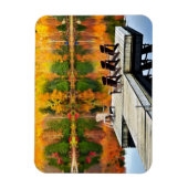 Woodendok in het najaar van het meer magneet (Verticaal)