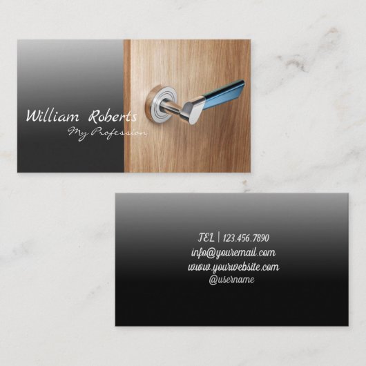 Woodenhandgreep Deuren Bezoekkaart Ontwerp Visitekaartje (Voorkant / Achterkant)