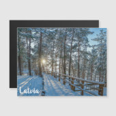 Woodenpad door sneeuwwinterbos (Voorkant / Achterkant)