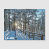 Woodenpad door sneeuwwinterbos (Voorkant)
