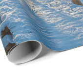 Woodenpad door sneeuwwinterbos cadeaupapier (Rol Hoek)